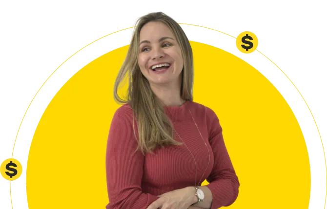 Imagem de uma pessoa sorridente