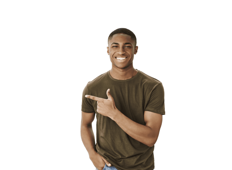 Imagem de uma pessoa sorridente