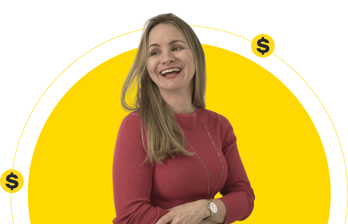 Imagem de uma pessoa sorridente